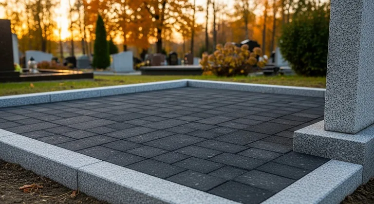Благоустройство мощением с оградой и калиткой, образец ПМ023 в Норильске