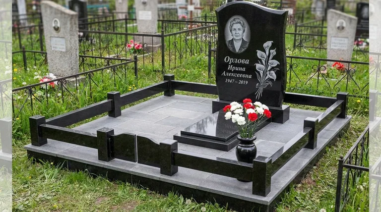 Памятник с гравировкой калл — выполненная работа «Орлова» в Норильске