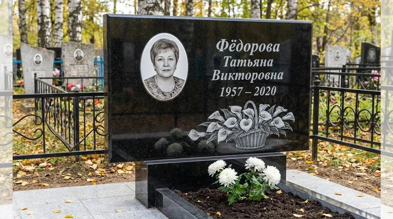 Памятник с гравировкой калл — выполненная работа «Фёдорова» в Норильске