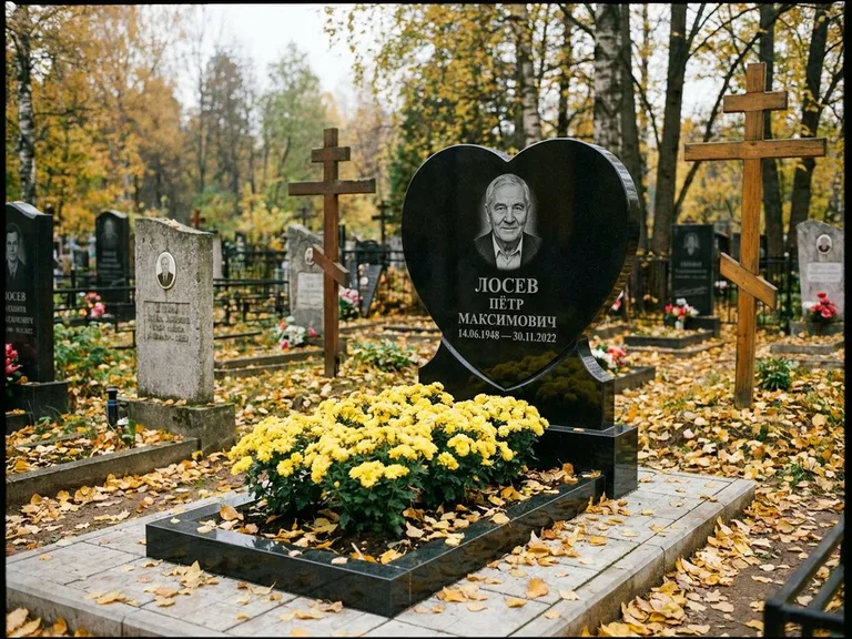 Керамический портрет пожилой женщины в Норильске