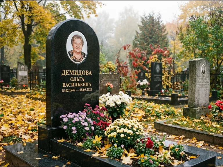 Керамический овал на стеле в Норильске