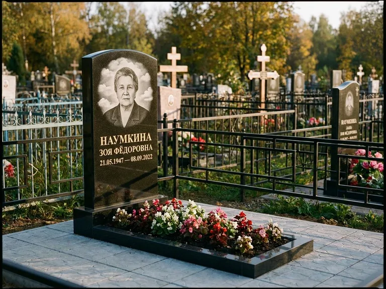 Гравировка портрета на чёрном граните — выполненная работа 30 в Норильске