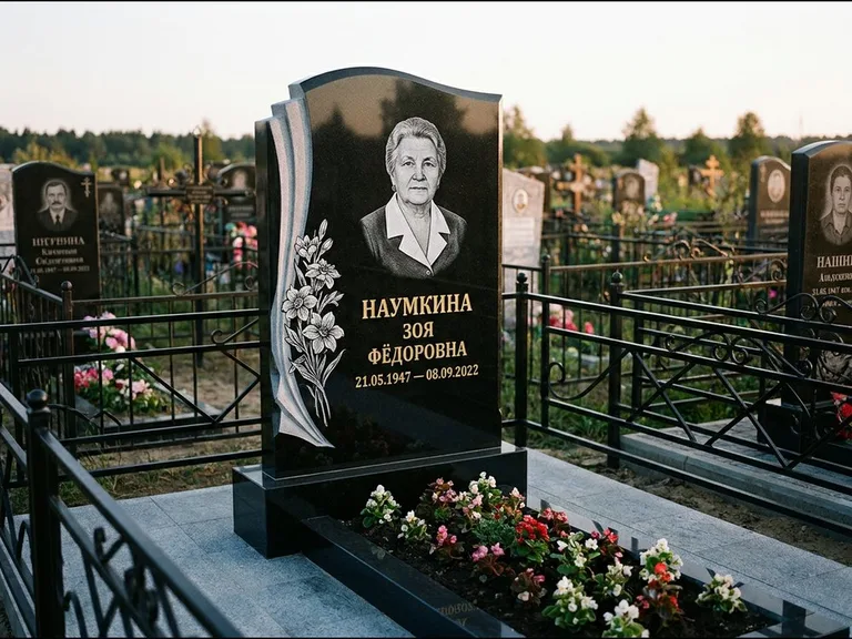 Гравировка портрета на чёрном граните — выполненная работа 6 в Норильске