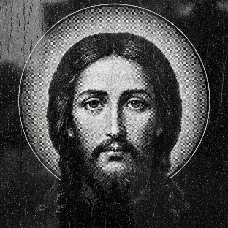 Эскиз иконы: «Моление о чаше» (полутон) — сюжетная композиция, гравировка на памятник в Норильске