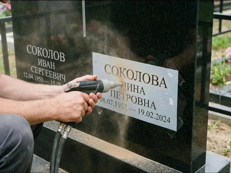 Догравировка ФИО и дат — гравировка с выездом на кладбище в Норильске