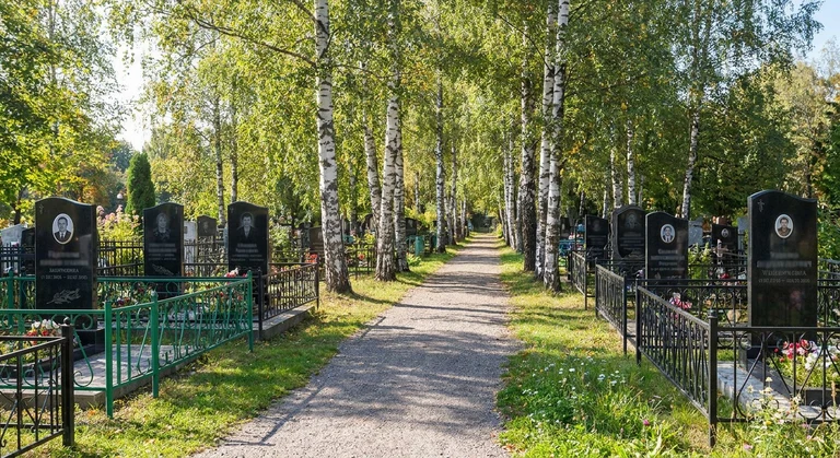 Памятники на Алабушевском кладбище в Зеленограде
