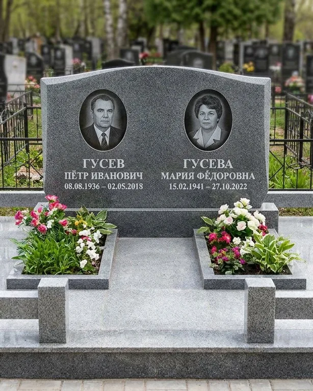 Памятник под ключ из белого мрамора в Норильске