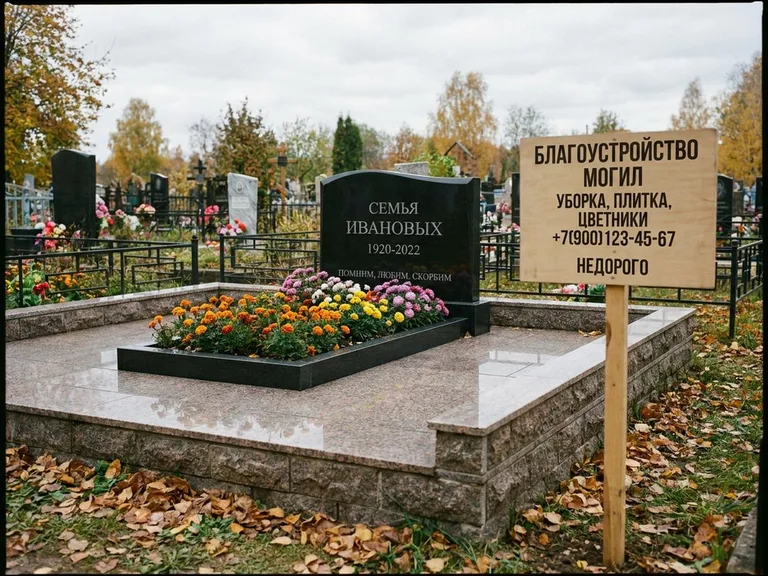 Благоустройство захоронения