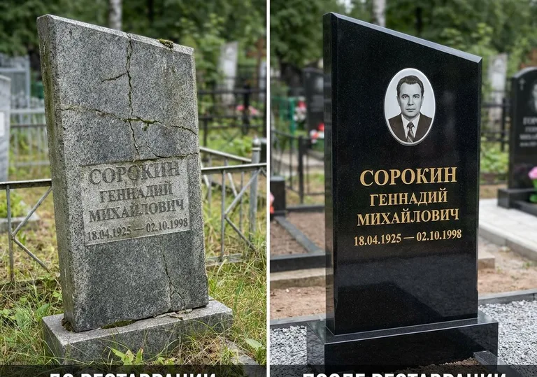 Полная реставрация старого памятника: до и после в Норильске