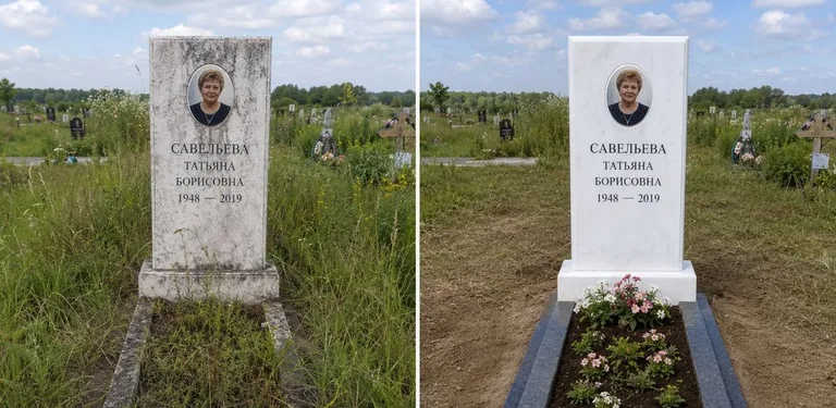 Диптих №21: кованая оградка с пиками — очищена от ржавчины, подкрашена чёрным в Норильске