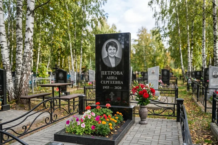 Установка гранитного памятника на могилу в Норильске