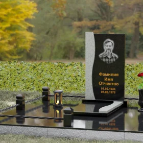 Гранитный вертикальный памятник без креста - П125