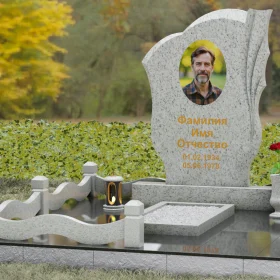 Светский памятник из гранита вертикальный - П147