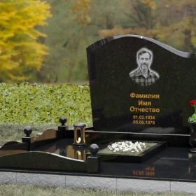 Гранитный вертикальный светский памятник - П155