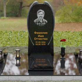 Вертикальный гранитный памятник на могилу - П161