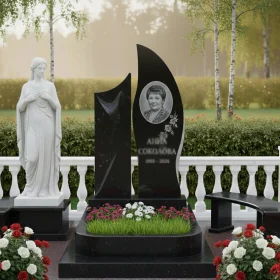 Элитный Гранитный или мраморный светский памятник - ПН105