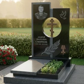 Вертикальный гранитный памятник элитный - ПН329