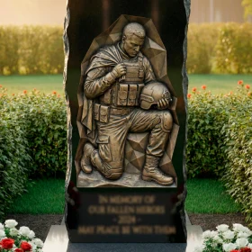 Гранитный светский памятник вертикальной ориентации - ПН545
