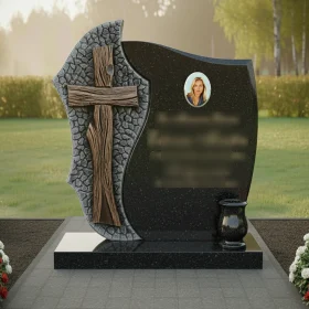 Комбинированный православный памятник на одного - ПН624