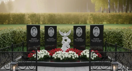 Изготовление и установка памятника на четырёх человек