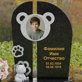 Вертикальный гранитный памятник для одного светский - П239