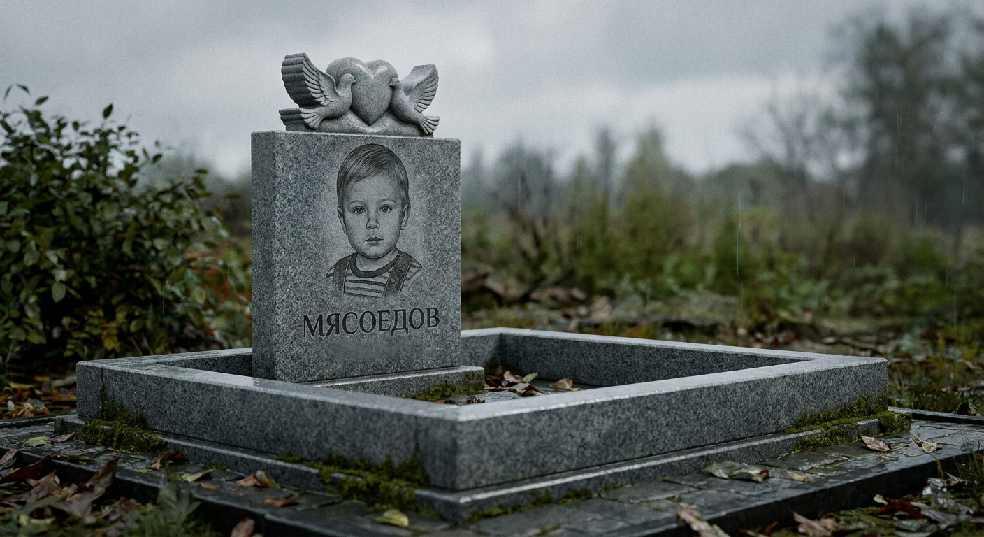 Пример дизайна: Детский памятник с голубями