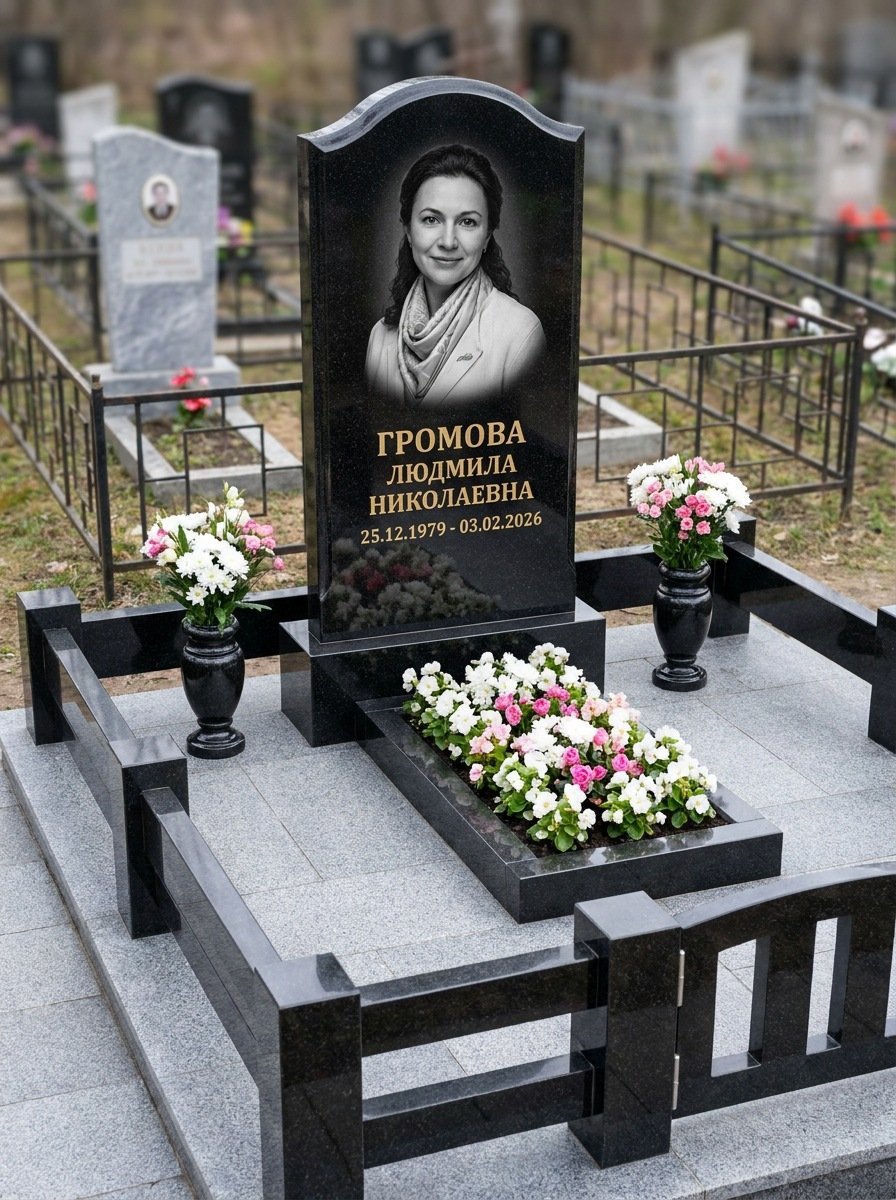 Портрет на памятнике в Норильске — Чёрно-белый портрет подготовили под станок — гравировка на стеле