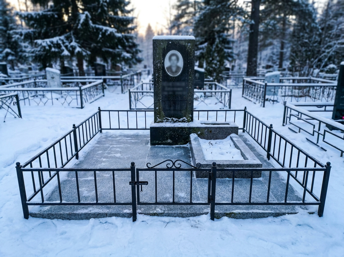 Благоустройство могилы в Норильске — пример 4