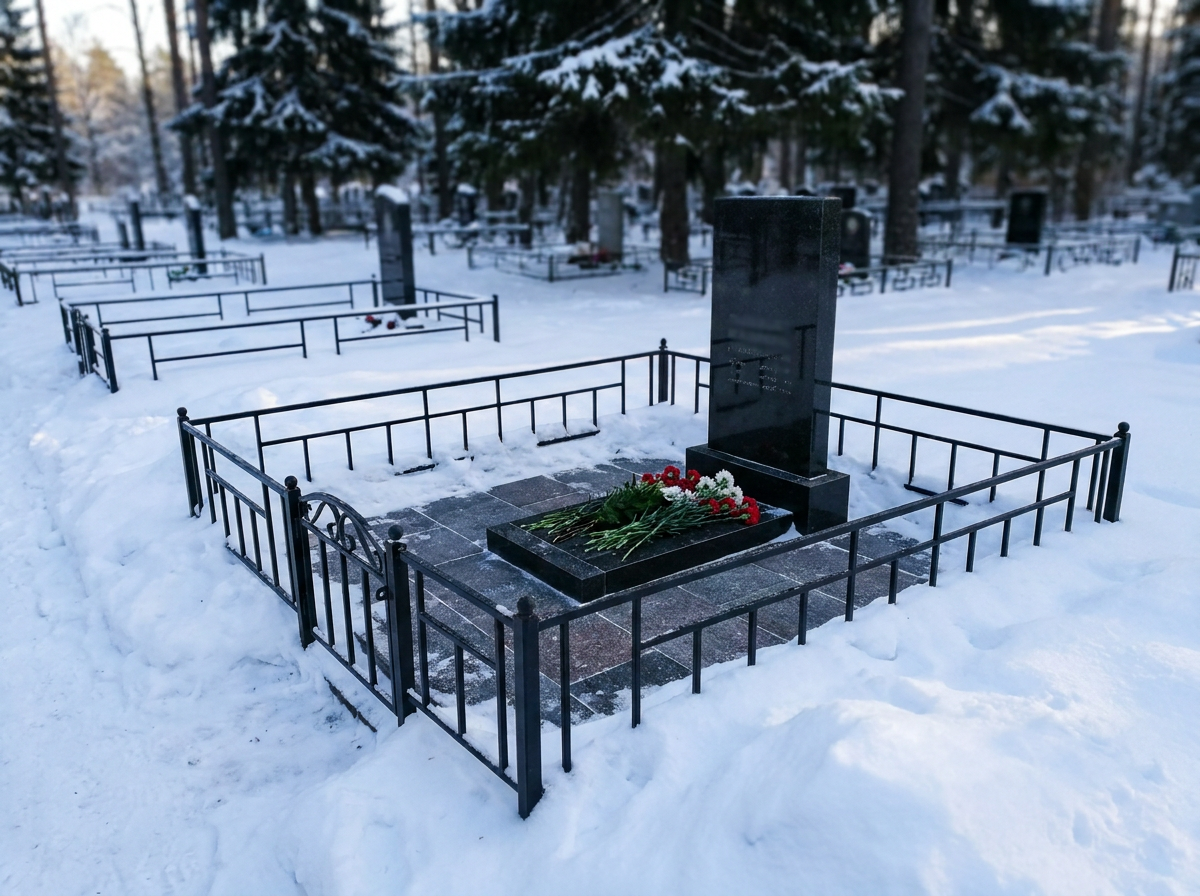 Уборка могилы в Норильске — пример 3
