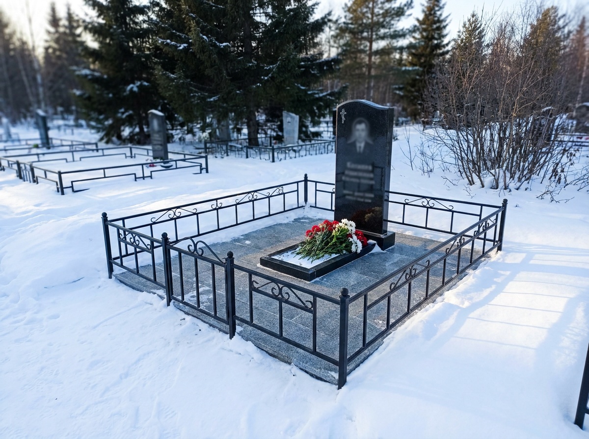 Уборка могилы в Норильске — пример 5