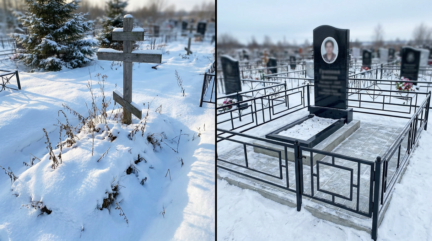 Установка памятника в Норильске — пример 1