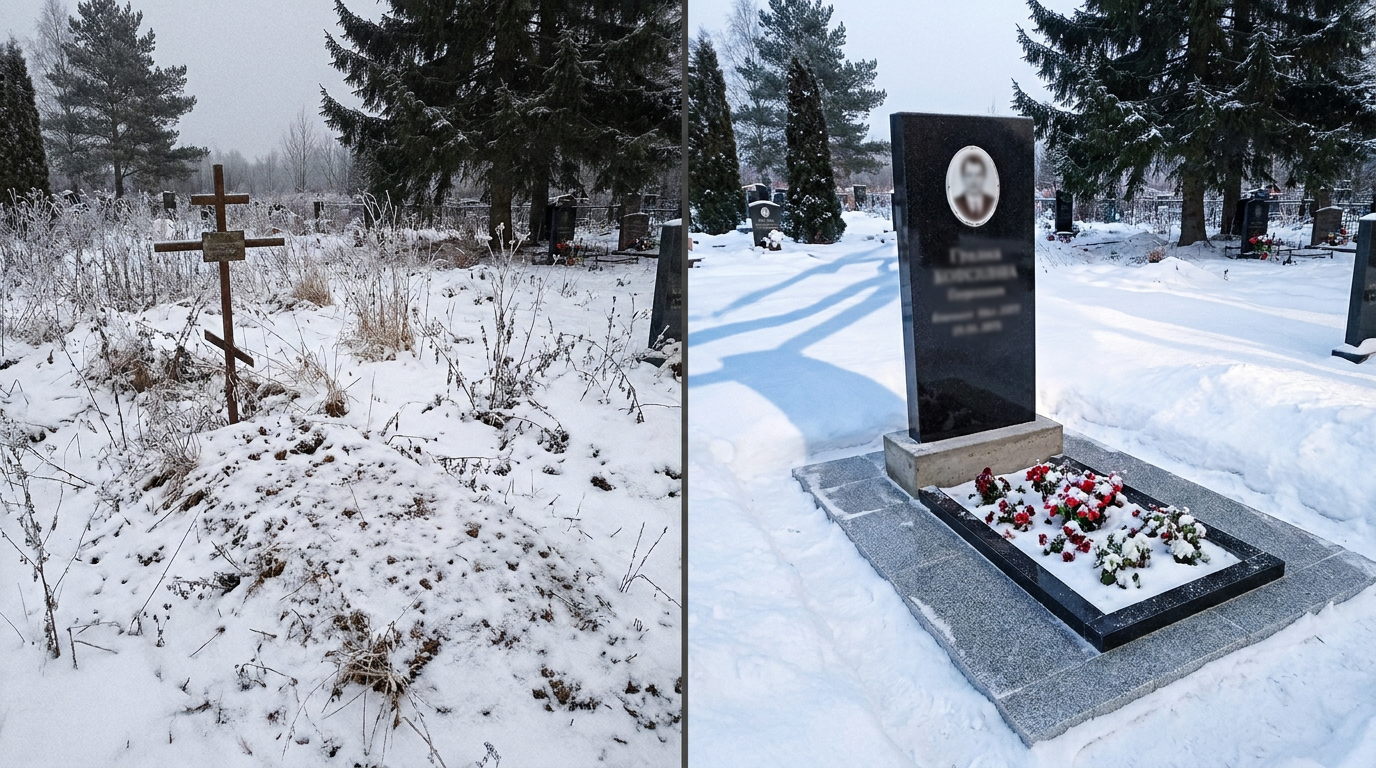 Установка памятника в Норильске — пример 2